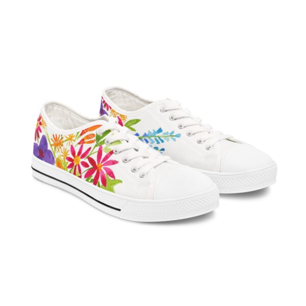 Women's Low Top Sneakers - Floral -